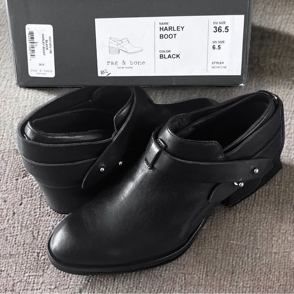 Rag & Bone Harley Boot in Black - Picture 13 of 15